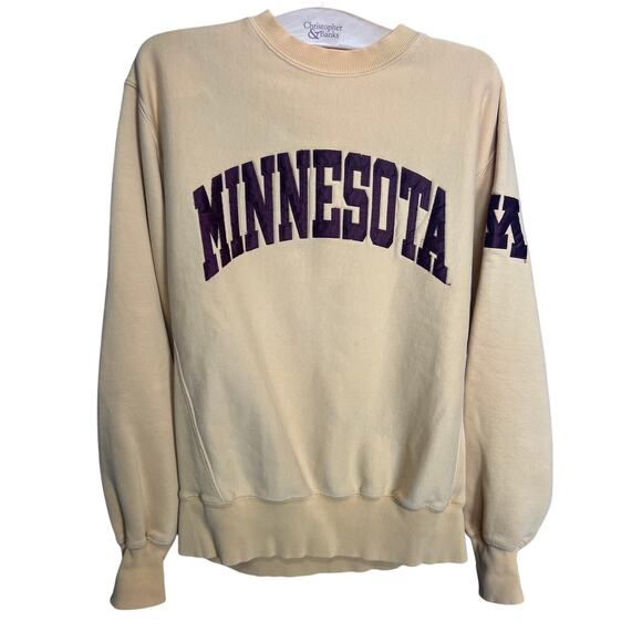 Signature U Of M Minnesota Concepts Size Small Crewneck Yellow - Picture 1 of 6